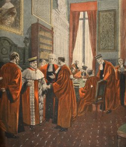 El Tribunal de Apelación Durante el Caso Zola, ilustración de 